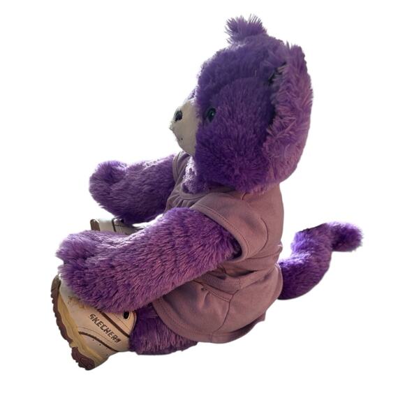 Build A Bear Purple KOOKY SPOOKY Kitty Cat Plush Halloween Bow BABW Shoe Outfit - Picture 2 of 9